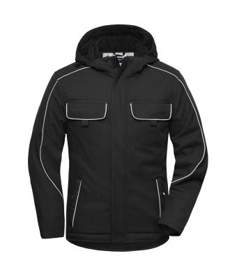Unisex Workwear Softshell Padded Jacket - SOLID - Black 8726