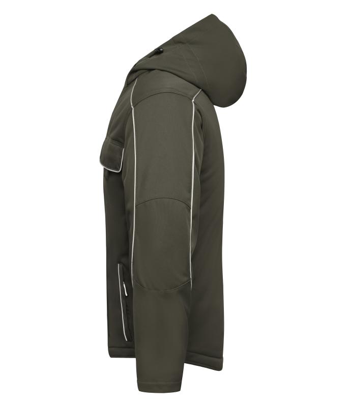 Unisex Workwear Softshell Padded Jacket - SOLID - Olive 8726