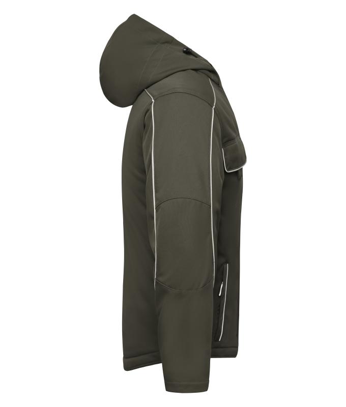 Unisex Workwear Softshell Padded Jacket - SOLID - Olive 8726