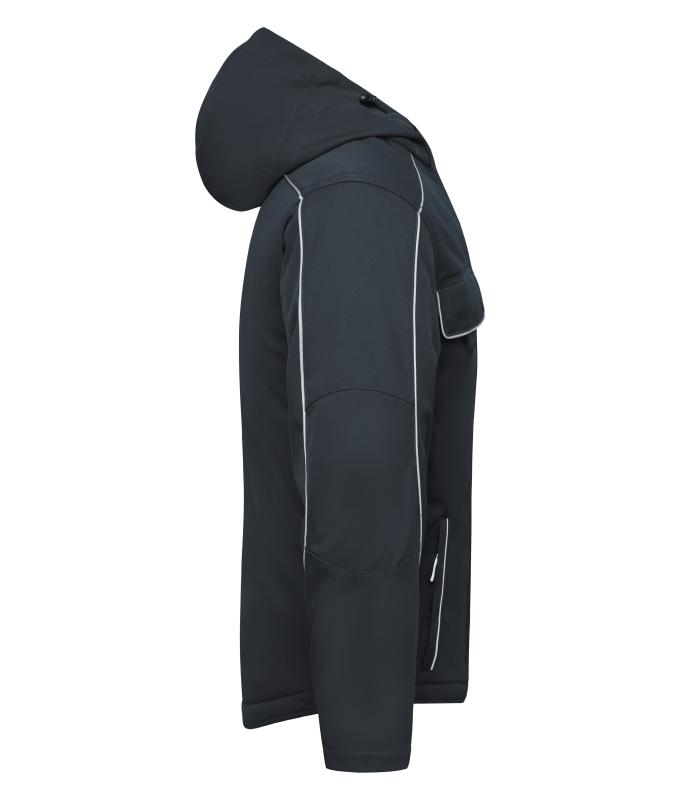 Unisex Workwear Softshell Padded Jacket - SOLID - Carbon 8726
