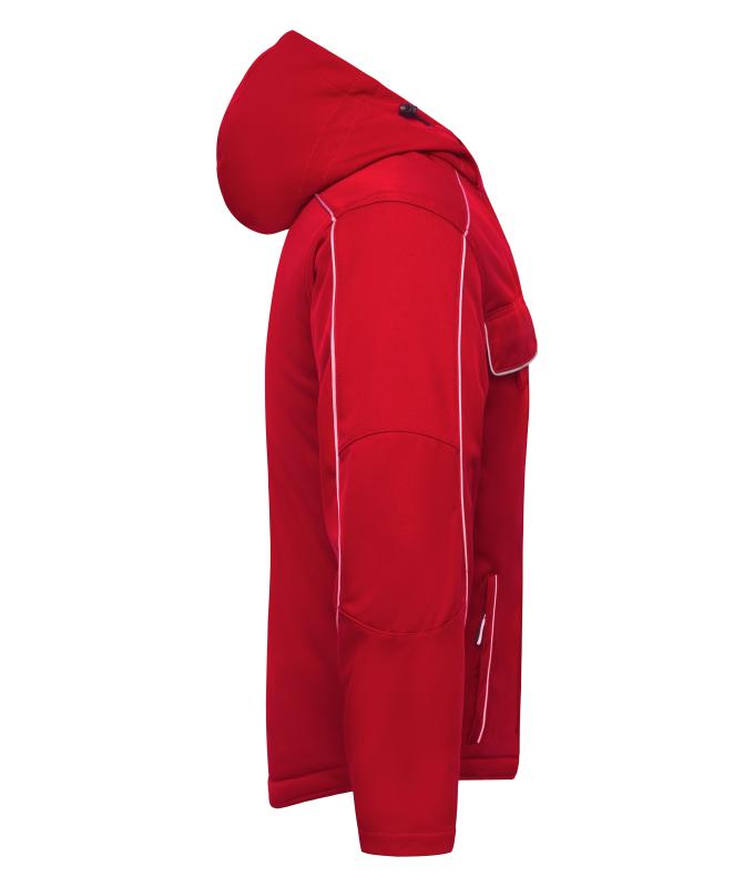 Unisex Workwear Softshell Padded Jacket - SOLID - Red 8726