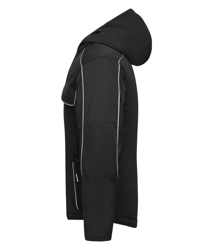 Unisex Workwear Softshell Padded Jacket - SOLID - Black 8726