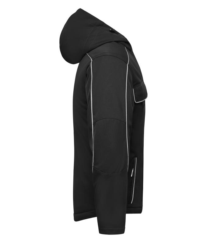 Unisex Workwear Softshell Padded Jacket - SOLID - Black 8726