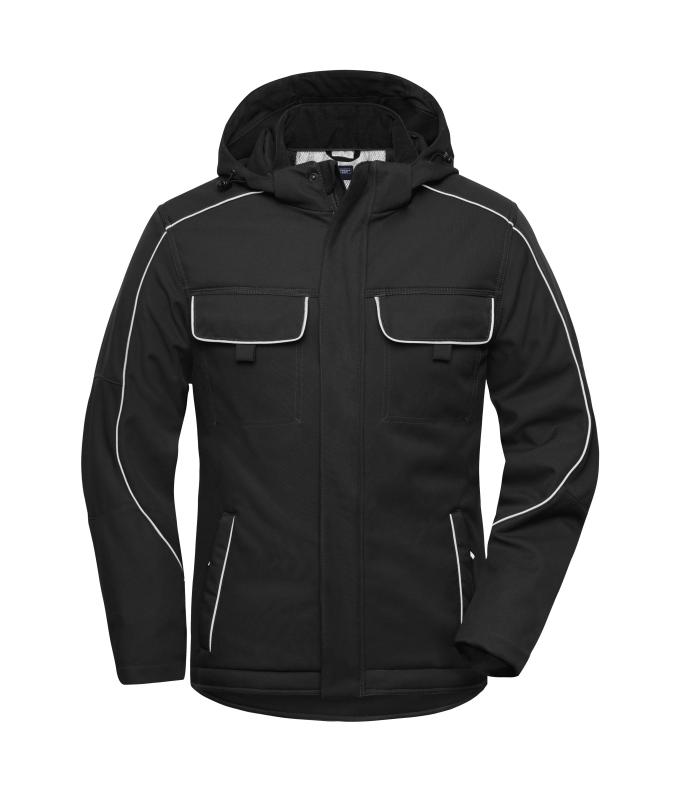 Unisex Workwear Softshell Padded Jacket - SOLID - Black 8726