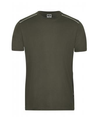 Herren Men's Workwear T-Shirt - SOLID -   OCS Blended Olive 8712
