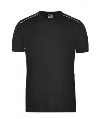 Men Men's Workwear T-Shirt - SOLID - Black 8712
