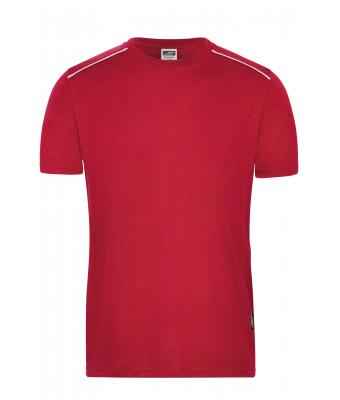Men Men's Workwear T-Shirt - SOLID - Red 8712