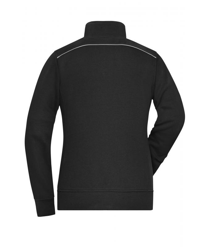 Ladies Ladies' Workwear Sweat Jacket - SOLID - Black 8727