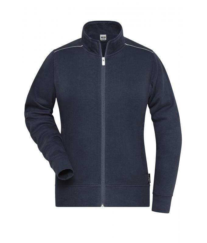 Damen Ladies' Workwear Sweat Jacket - SOLID - Navy 8727