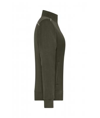 Damen Ladies' Workwear Sweat Jacket - SOLID - Olive 8727