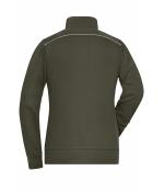 Damen Ladies' Workwear Sweat Jacket - SOLID - Olive 8727