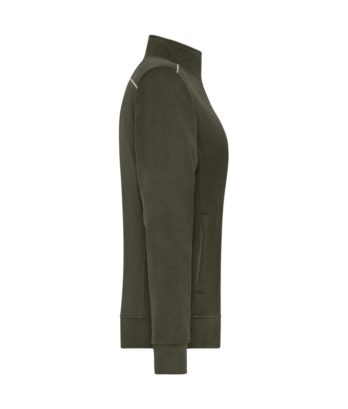 Ladies Ladies' Workwear Sweat Jacket - SOLID - Olive 8727
