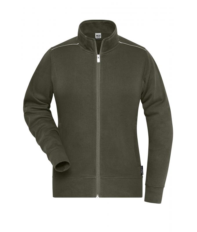 Ladies Ladies' Workwear Sweat Jacket - SOLID - Olive 8727