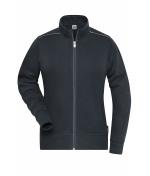 Damen Ladies' Workwear Sweat Jacket - SOLID - Carbon 8727