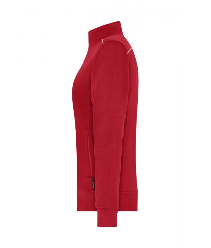 Ladies Ladies' Workwear Sweat Jacket - SOLID - Red 8727