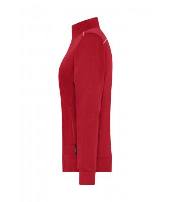 Damen Ladies' Workwear Sweat Jacket - SOLID - Red 8727