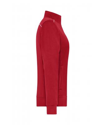 Damen Ladies' Workwear Sweat Jacket - SOLID - Red 8727