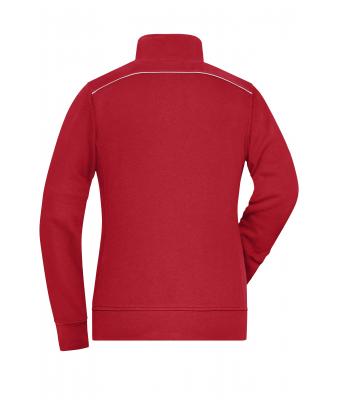 Damen Ladies' Workwear Sweat Jacket - SOLID - Red 8727