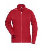 Damen Ladies' Workwear Sweat Jacket - SOLID - Red 8727