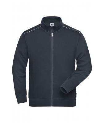 Men Men's Workwear Sweat-Jacket - SOLID - Carbon 8728