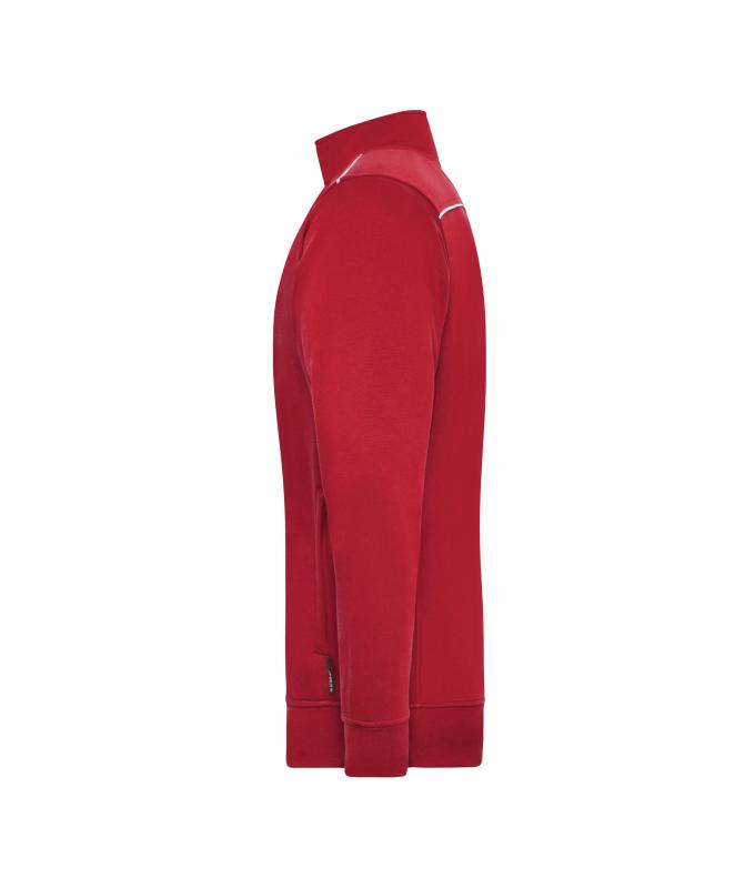 Unisex Workwear Sweat Jacket - SOLID - Red 8728