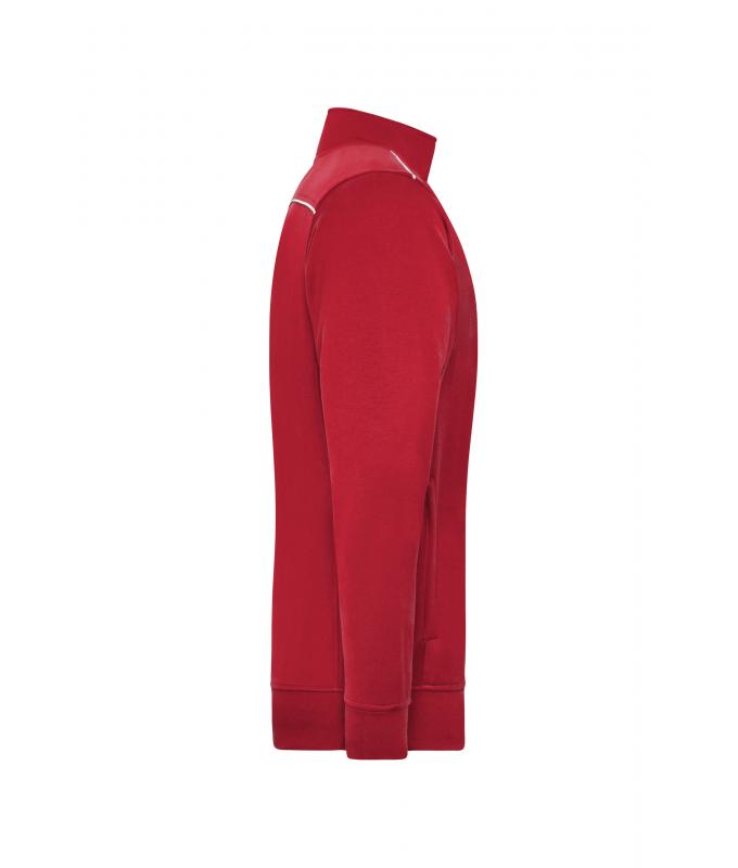 Unisex Workwear Sweat Jacket - SOLID - Red 8728