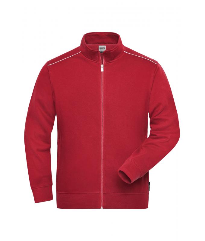 Unisex Workwear Sweat Jacket - SOLID - Red 8728