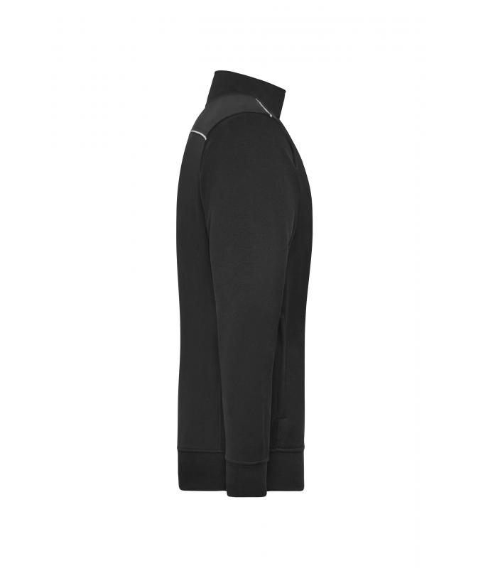 Unisex Workwear Sweat Jacket - SOLID - Black 8728