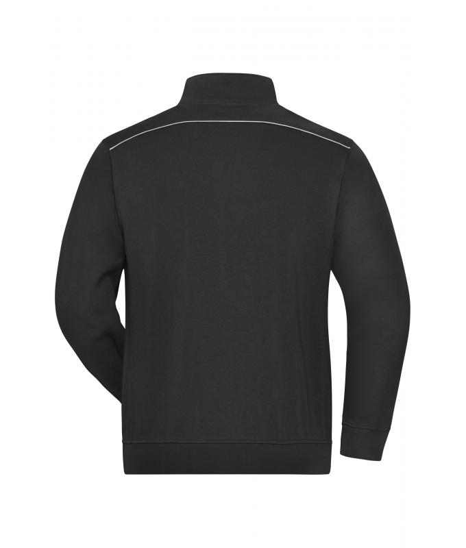 Unisex Workwear Sweat Jacket - SOLID - Black 8728