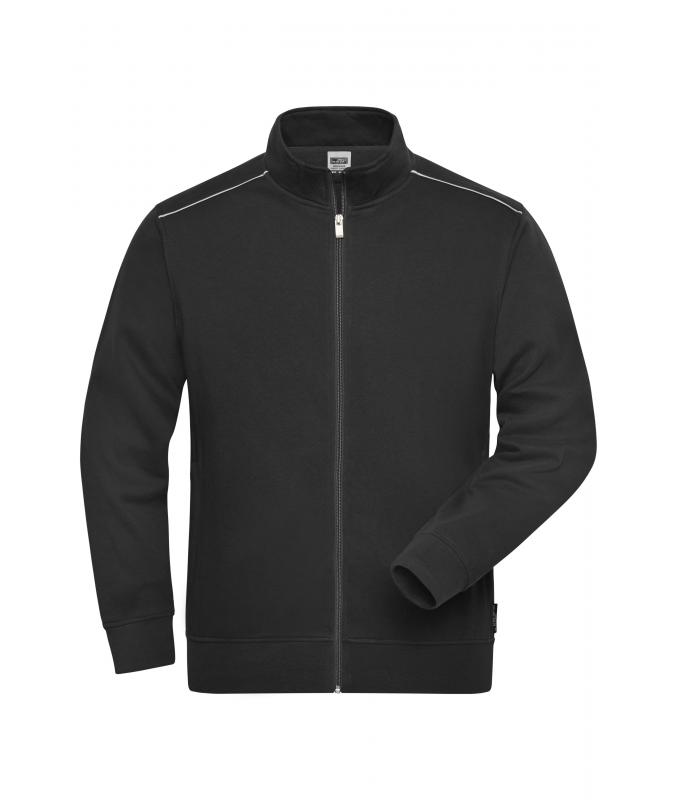 Unisex Workwear Sweat Jacket - SOLID - Black 8728