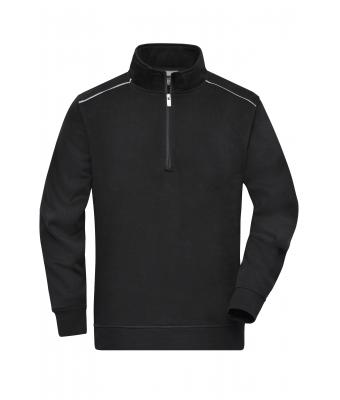 Unisex Workwear Half-Zip Sweat - SOLID - Black 8733