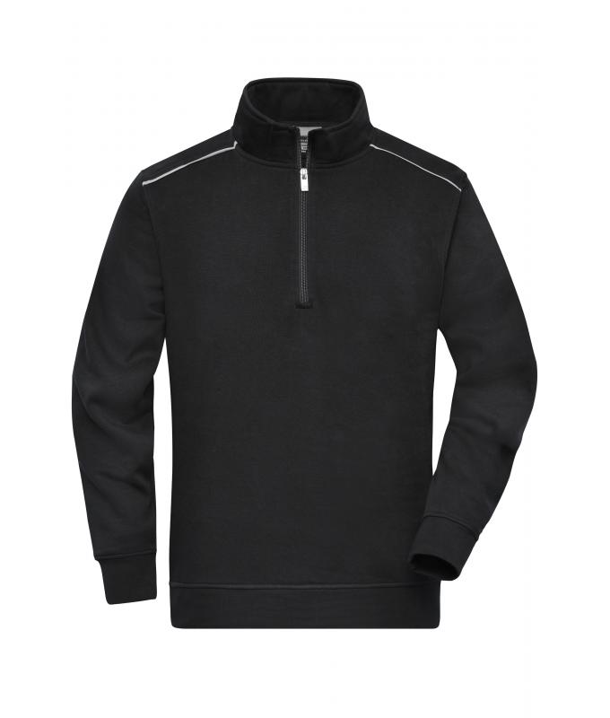 Unisex Workwear Half-Zip Sweat - SOLID - Black 8733