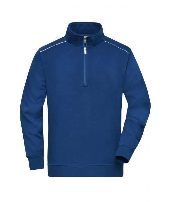 Unisex Workwear Half-Zip Sweat - SOLID - Dark-royal 8733