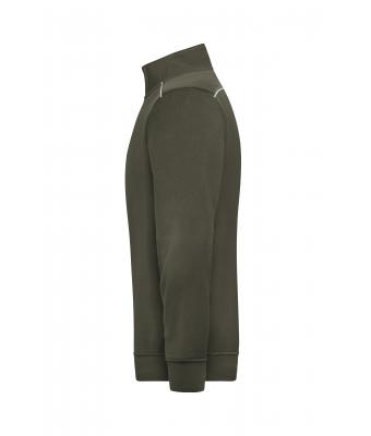 Unisex Workwear Half-Zip Sweat - SOLID - Olive 8733