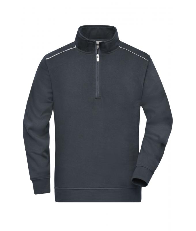 Unisex Workwear Half-Zip Sweat - SOLID - Carbon 8733