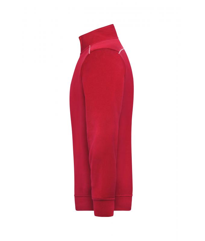Unisex Workwear Half-Zip Sweat - SOLID - Red 8733