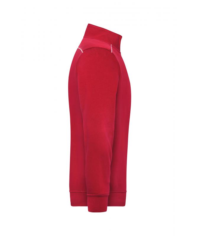 Unisex Workwear Half-Zip Sweat - SOLID - Red 8733