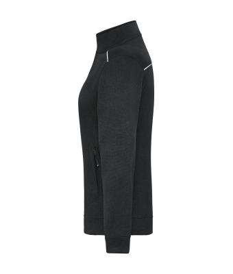 Ladies Ladies' Knitted Workwear Fleece Jacket - SOLID - Black/black 10221