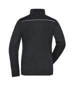 Ladies Ladies' Knitted Workwear Fleece Jacket - SOLID - Black/black 10221