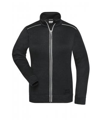 Ladies Ladies' Knitted Workwear Fleece Jacket - SOLID - Black/black 10221
