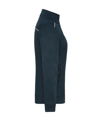 Damen Ladies' Knitted Workwear Fleece Jacket - SOLID - Navy/navy 10221