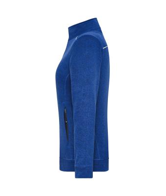 Damen Ladies' Knitted Workwear Fleece Jacket - SOLID - Dark-royal-melange/navy 10221