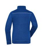 Damen Ladies' Knitted Workwear Fleece Jacket - SOLID - Dark-royal-melange/navy 10221