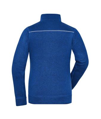 Damen Ladies' Knitted Workwear Fleece Jacket - SOLID - Dark-royal-melange/navy 10221