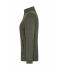 Ladies Ladies' Knitted Workwear Fleece Jacket - SOLID - Olive-melange/black 10221