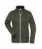 Ladies Ladies' Knitted Workwear Fleece Jacket - SOLID - Olive-melange/black 10221