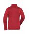 Damen Ladies' Knitted Workwear Fleece Jacket - SOLID - Red-melange/black 10221