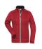 Damen Ladies' Knitted Workwear Fleece Jacket - SOLID - Red-melange/black 10221