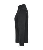 Damen Ladies' Knitted Workwear Fleece Jacket - SOLID - Black/black 10221