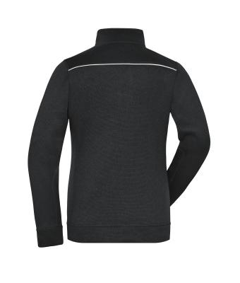 Damen Ladies' Knitted Workwear Fleece Jacket - SOLID - Black/black 10221